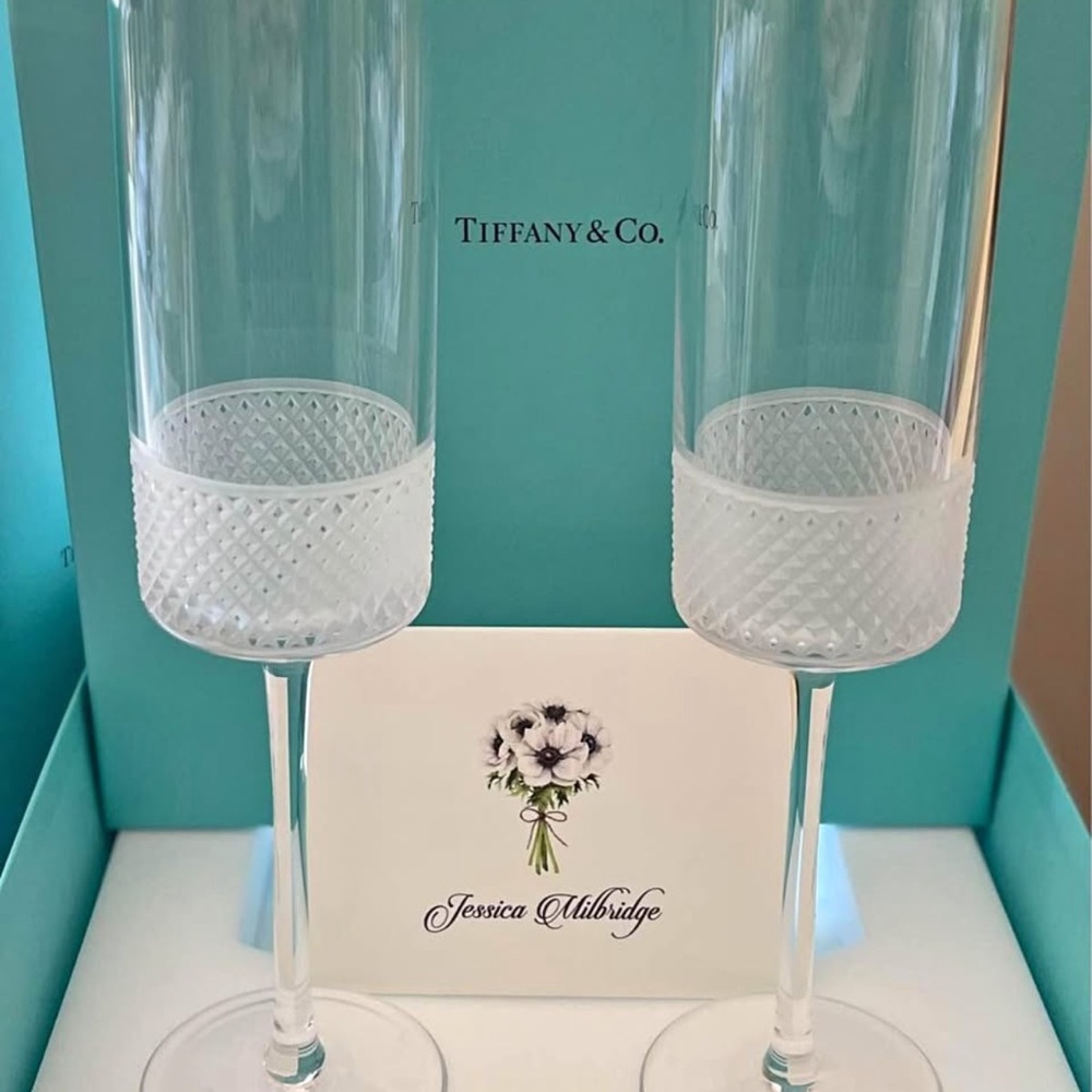 Tiffany & Co. Crystal Champagne Flutes
